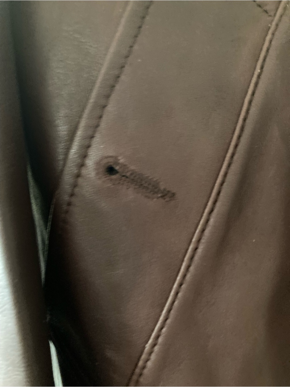 Ralph Lauren Brown Leather Bomber Jacket - Picture 3 of 8
